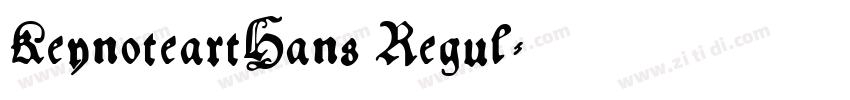 KeynoteartHans Regul字体转换